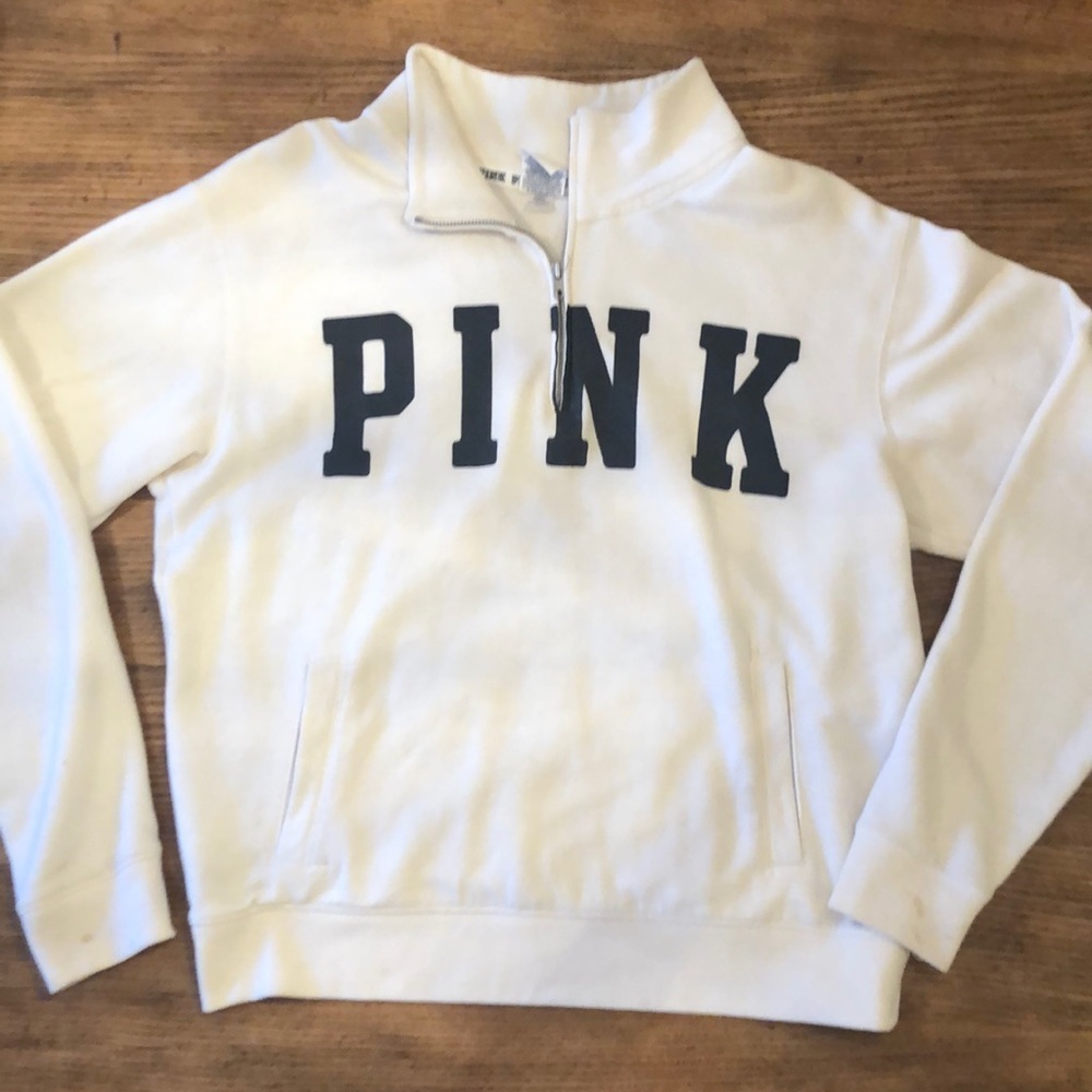 White half-zip from PINK